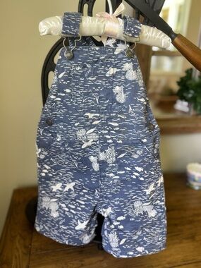 Ocean Life Baby Short Overalls